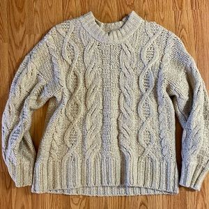 Tan cable knit sweater